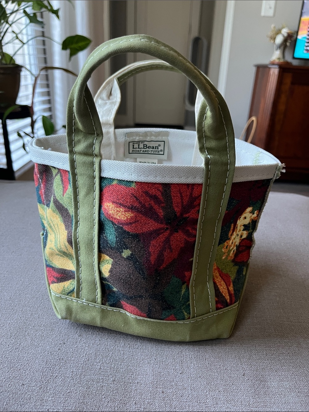 L.L. Bean Fall Autumn Leaves Mini Tote